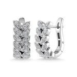 14K White Gold Diamond 1/2 Ct.Tw. Hoop Earrings  Picasso Gold & Diamond Jewelry