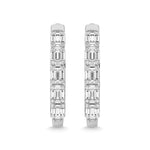 14K White Gold Diamond 2 Ct.Tw. Hoop Earrings  Picasso Gold & Diamond Jewelry