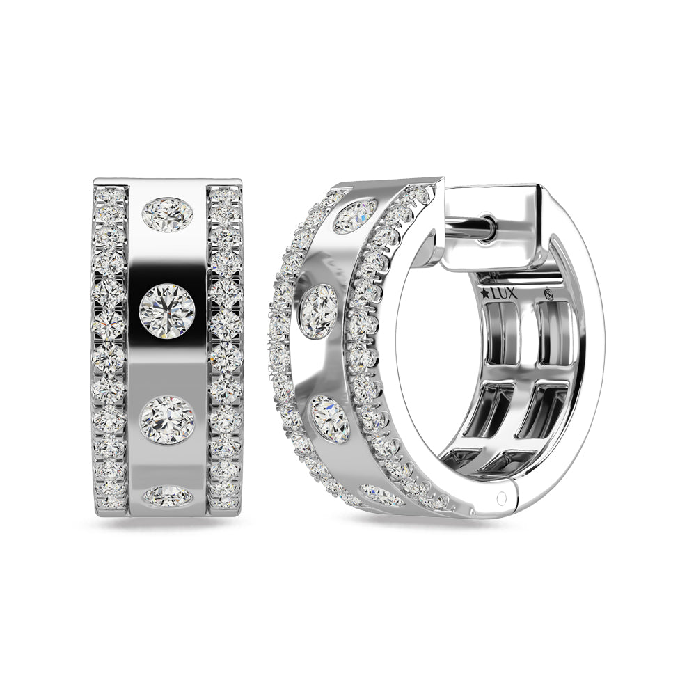 Earrings 14K White Gold Diamond 3/4 Ct.Tw Fashion Earrings 14K White Gold Diamond 3/4 Ct.Tw Fashion Earrings 65244W-E