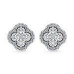 14K White Gold  1/2 Ct.Tw. Diamond Fashion Earrings  Picasso Gold & Diamond Jewelry