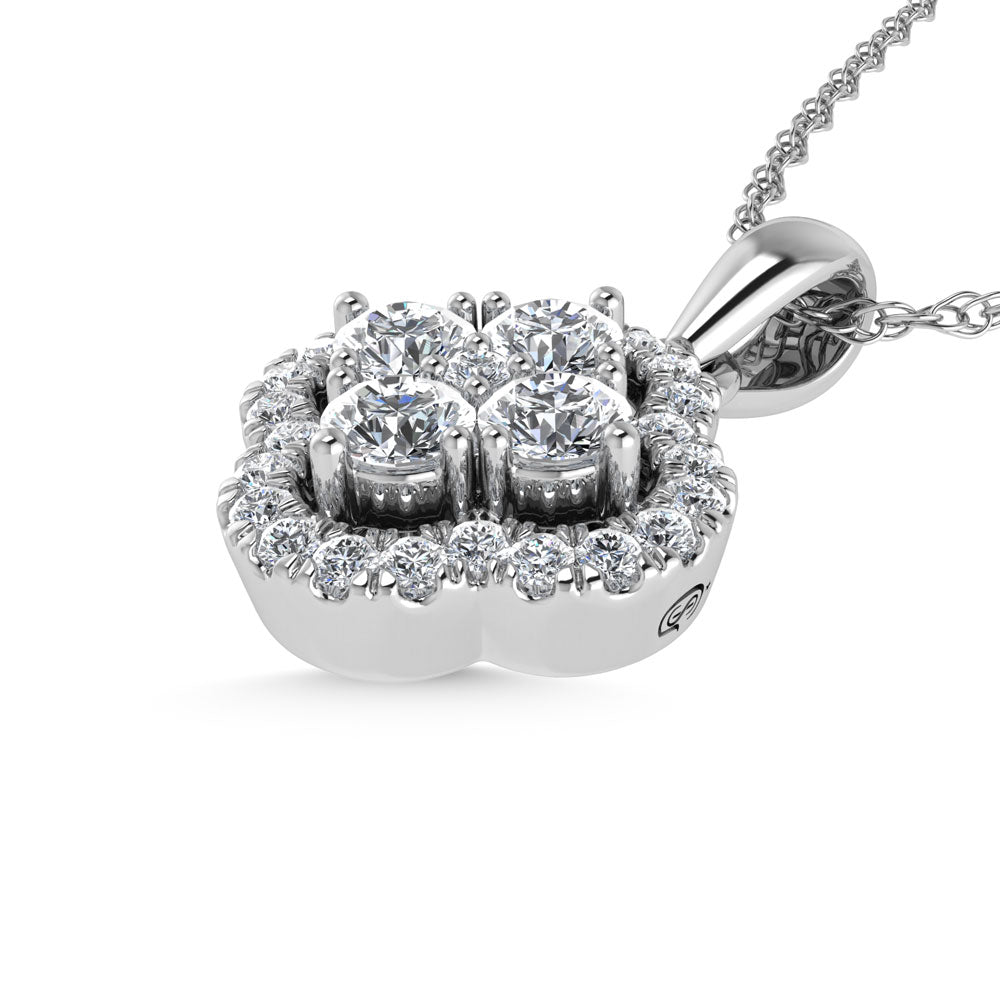 14K White Gold  1/2 Ct.Tw. Diamond Fashion Pendant  Picasso Gold & Diamond Jewelry