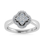 14K White Gold  1/2 Ct.Tw. Diamond Fashion Ring  Picasso Gold & Diamond Jewelry
