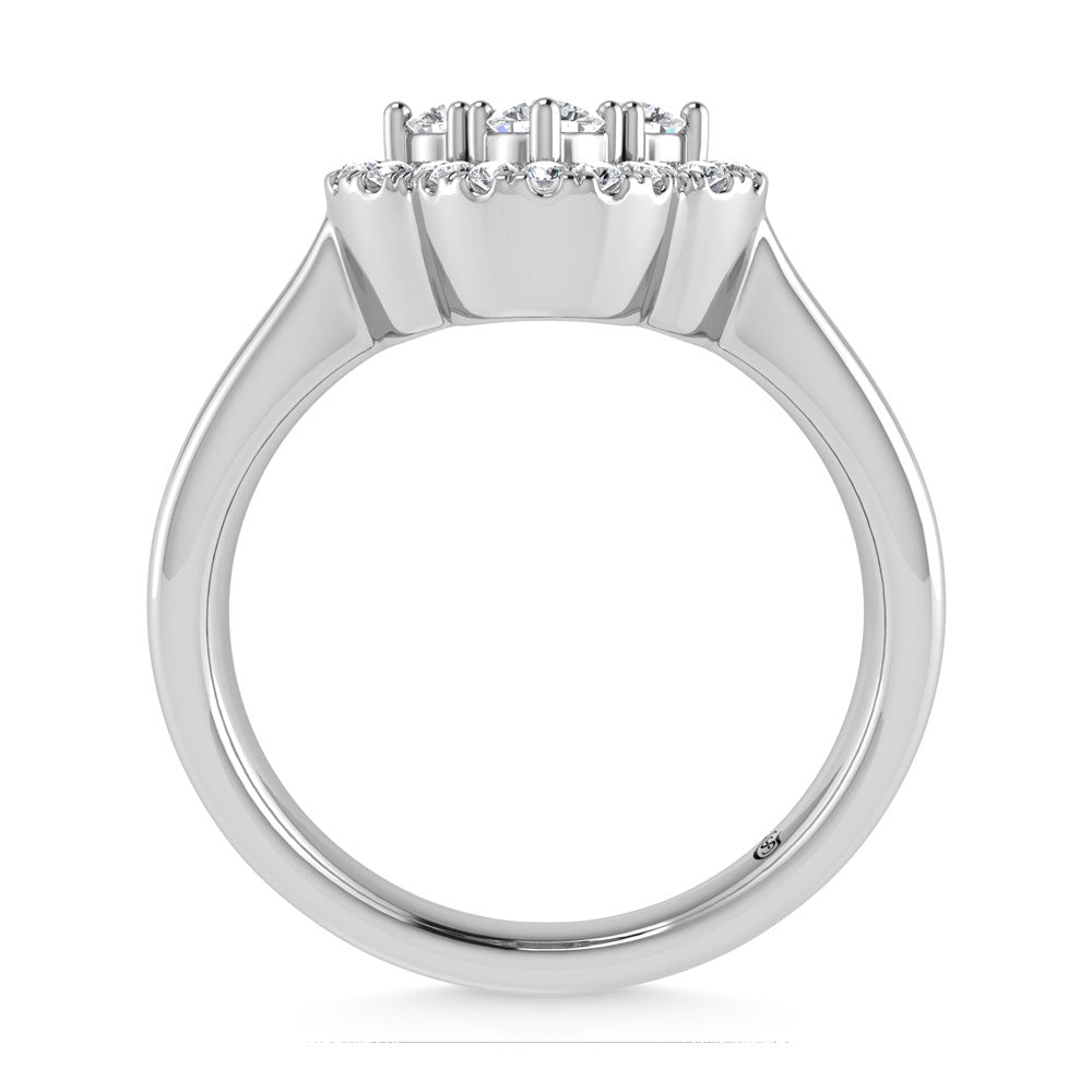 14K White Gold  1/2 Ct.Tw. Diamond Fashion Ring  Picasso Gold & Diamond Jewelry