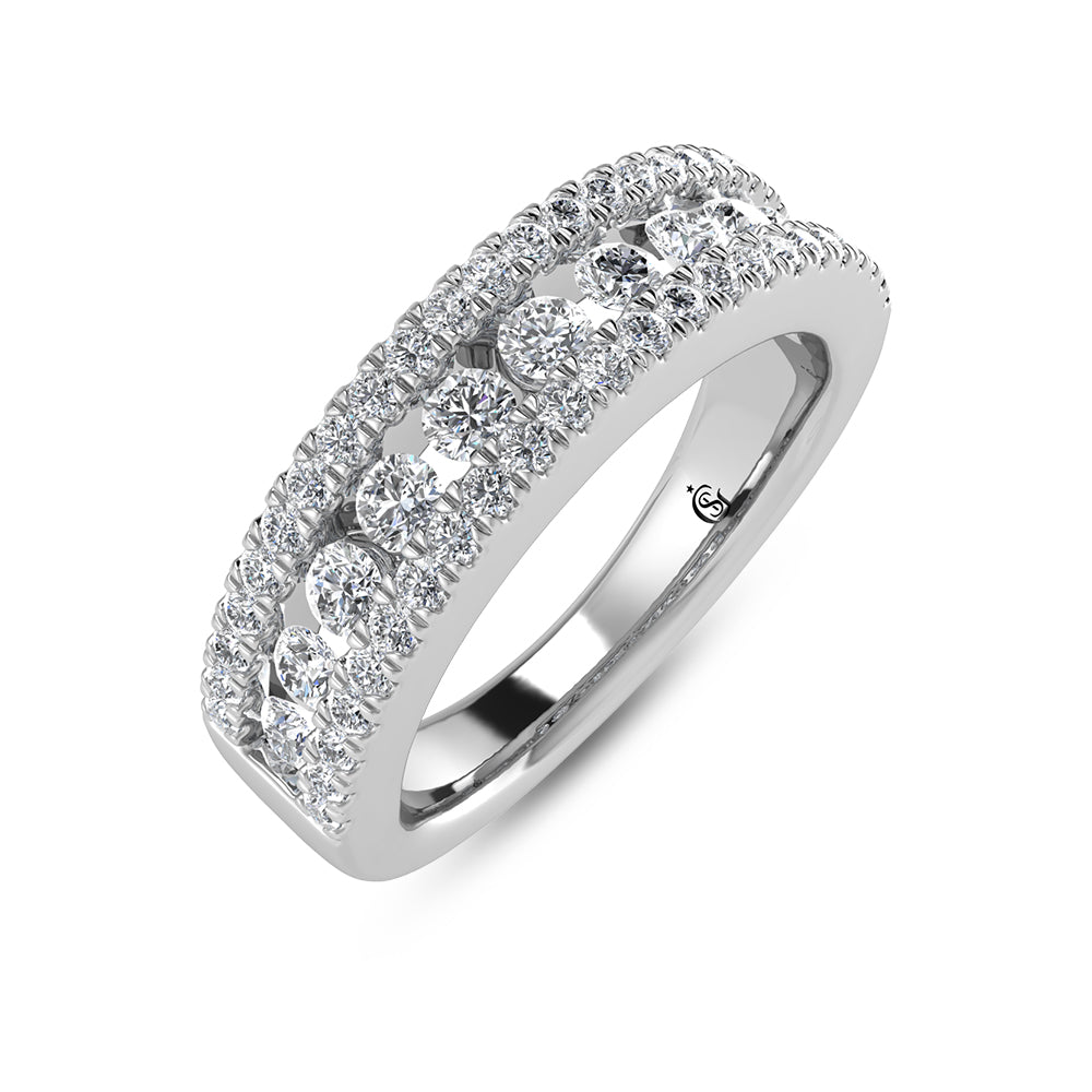 14K White Gold Diamond 7/8 Ct.Tw. Fashion Ring  Picasso Gold & Diamond Jewelry