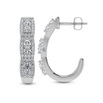 14K White Gold Diamond 1 1/4 Ct.Tw. Hoop Earrings  Picasso Gold & Diamond Jewelry