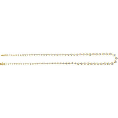 14K Yellow Gold 6 3/4 CTW Lab-Grown Diamond Line Necklace - Picasso Gold & Diamond Jewelry