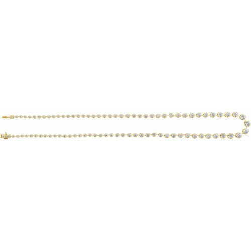14K Yellow Gold 6 3/4 CTW Lab-Grown Diamond Line Necklace - Picasso Gold & Diamond Jewelry