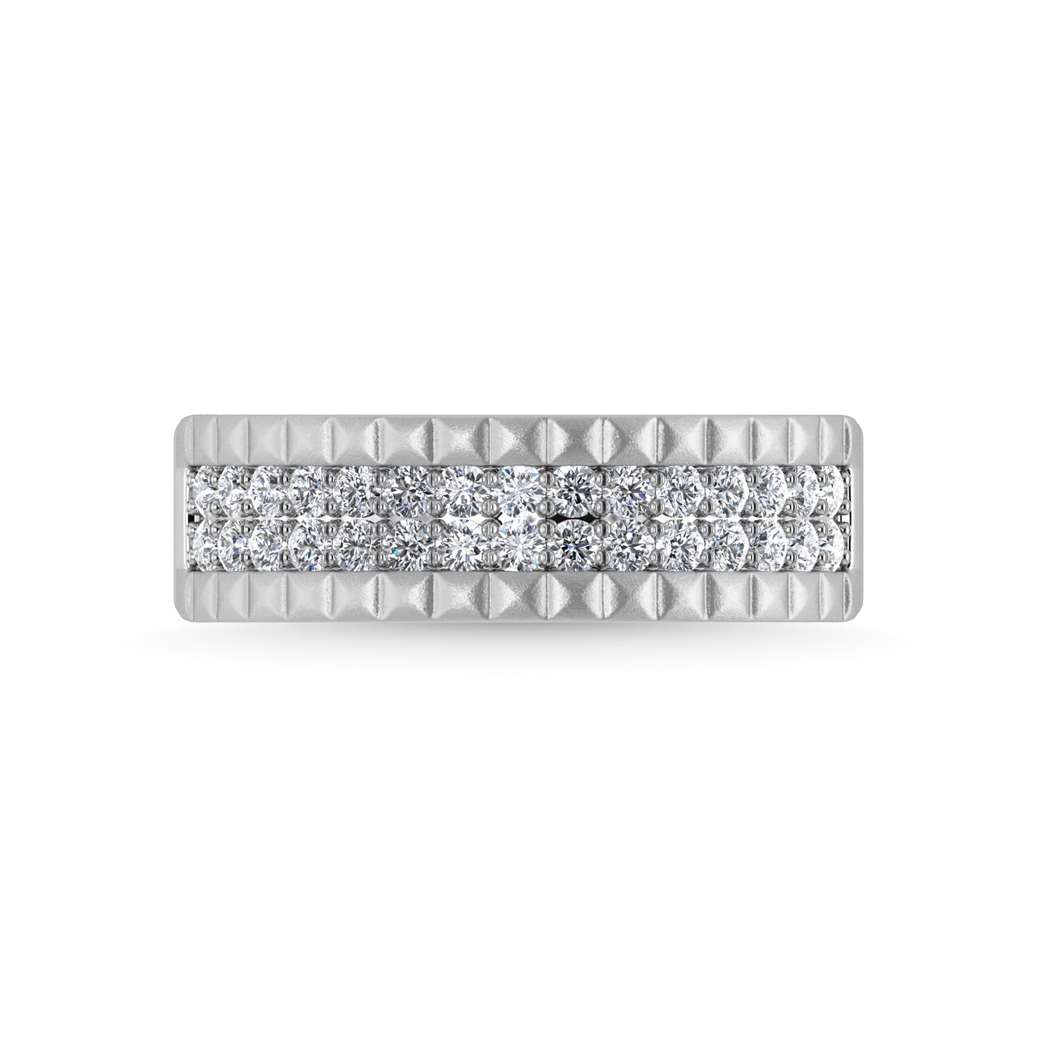 14K White Gold Diamond 1/2 Ct.Tw. Mens Band