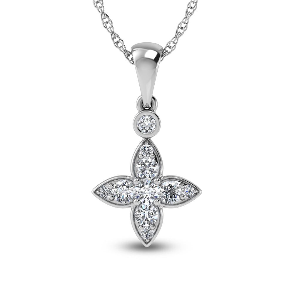 14K White Gold Diamond 1/2 Ct.Tw. Fashion Pendant  Picasso Gold & Diamond Jewelry