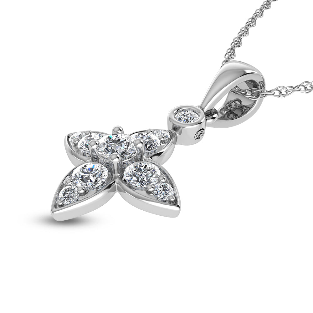 14K White Gold Diamond 1/2 Ct.Tw. Fashion Pendant  Picasso Gold & Diamond Jewelry