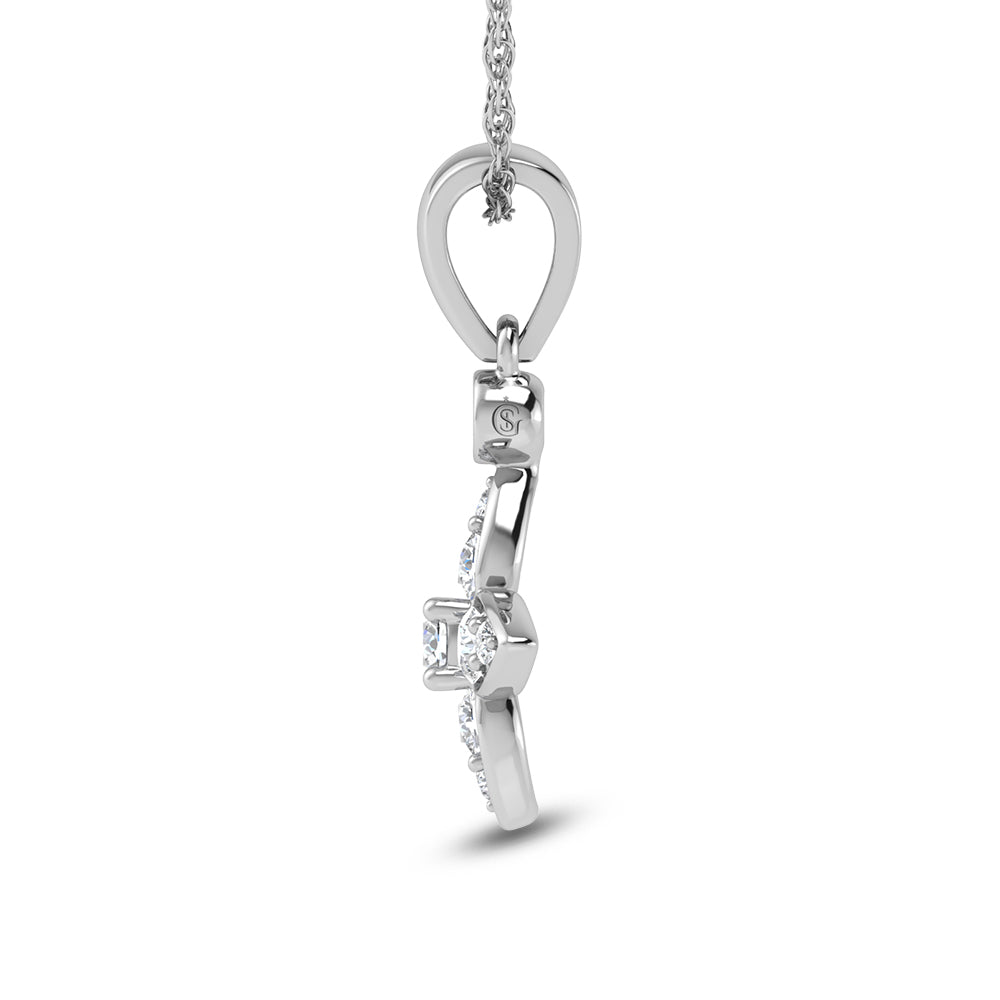 14K White Gold Diamond 1/2 Ct.Tw. Fashion Pendant  Picasso Gold & Diamond Jewelry