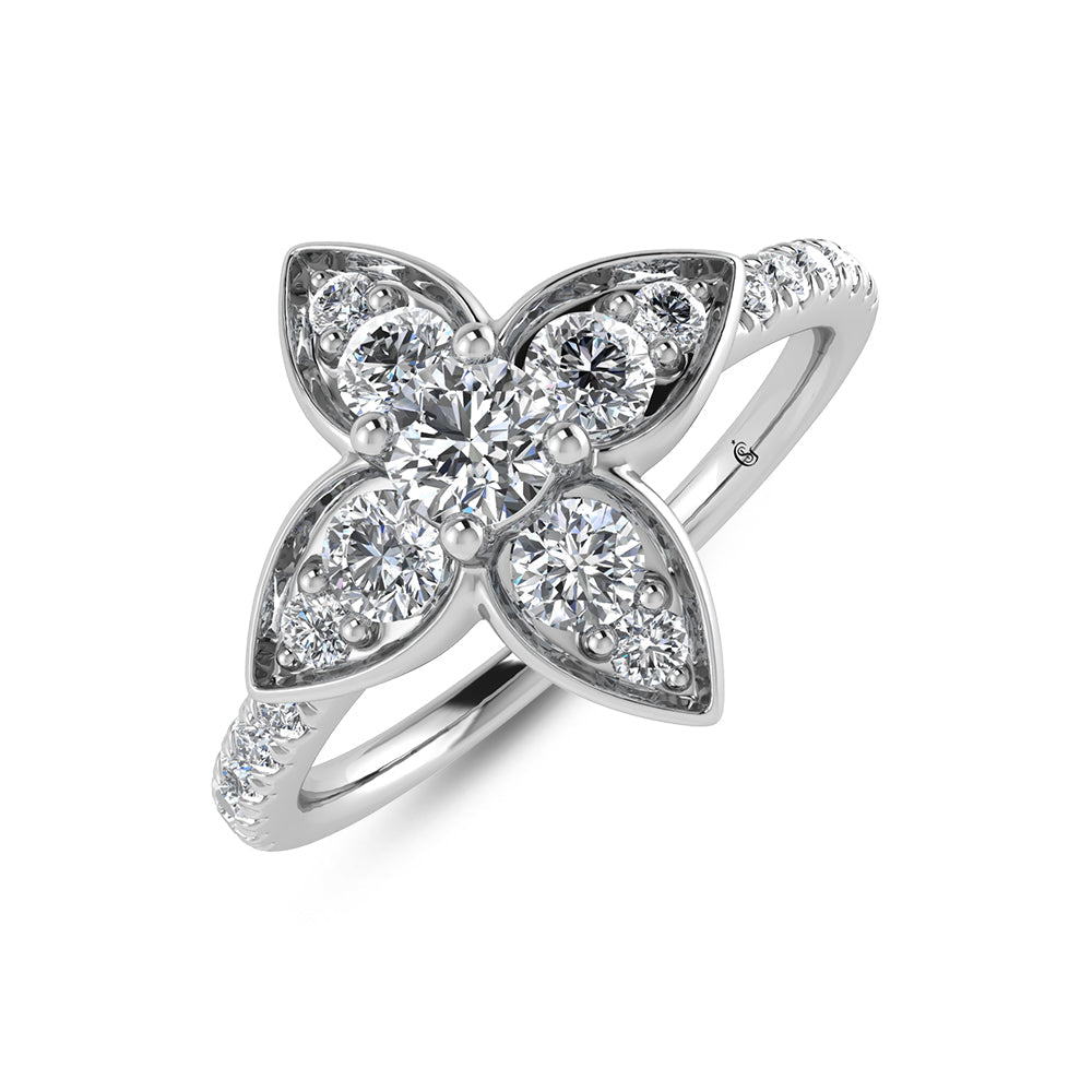 14K White Gold Diamond 5/8 Ct.Tw. Fashion Ring  Picasso Gold & Diamond Jewelry