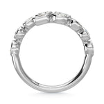 14K White Gold Diamond 1 3/8 ct. tw. Fancy Cut Fashion Ring, close-up of the setting