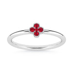 14K White Gold Ruby 1/10 ct. tw. Stackable Band | Picasso Gold & Diamond