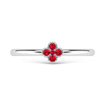 14K White Gold Ruby 1/10 ct. tw. Stackable Band, detailed angle view
