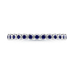 14K White Gold Blue Sapphire 1/10 ct. tw. Stackable Band | Picasso Gold & Diamond