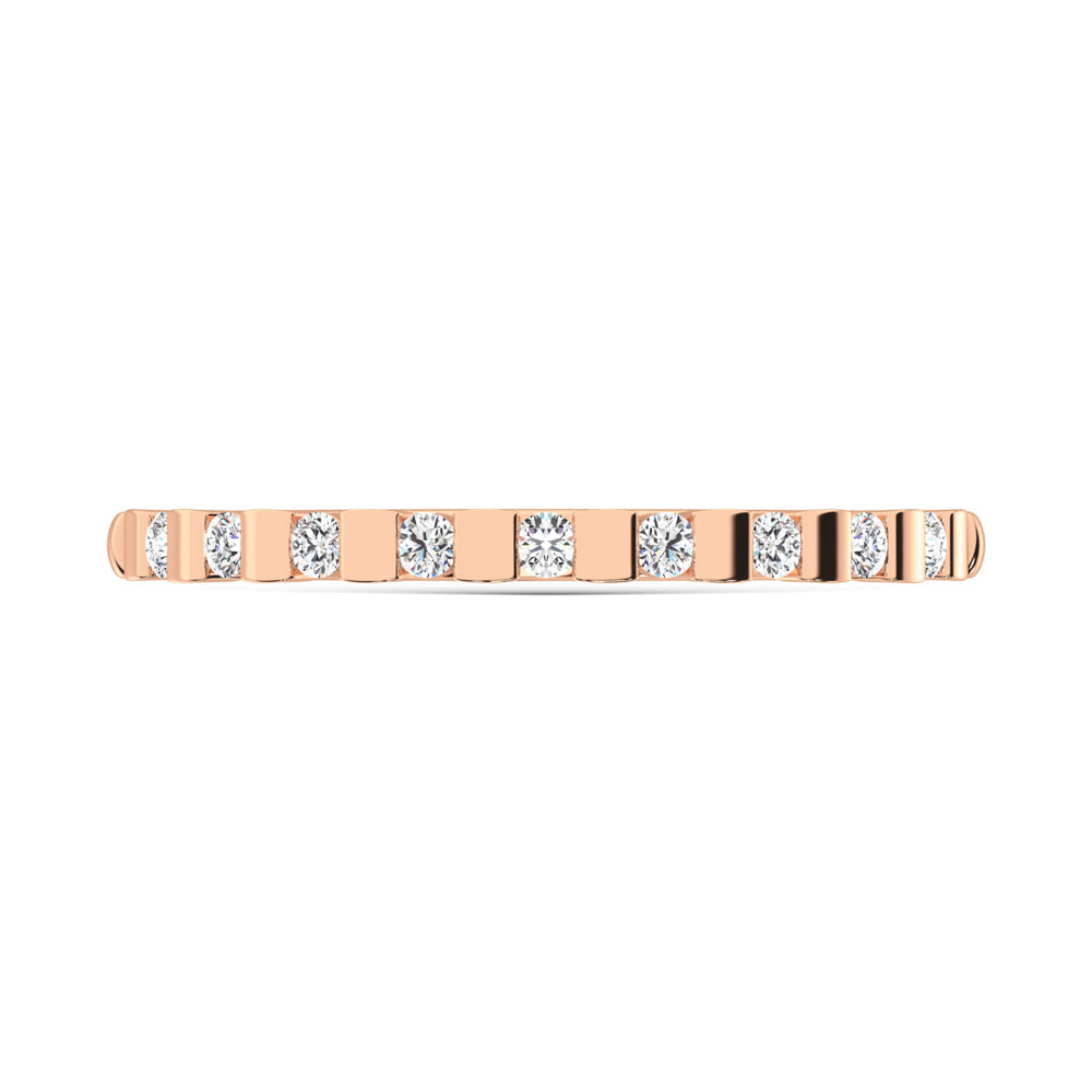 14K Rose Gold 1/8 Ct.Tw. Diamond Stackable Band  Picasso Gold & Diamond Jewelry