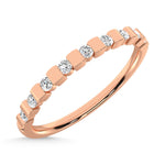 14K Rose Gold 1/8 Ct.Tw. Diamond Stackable Band  Picasso Gold & Diamond Jewelry