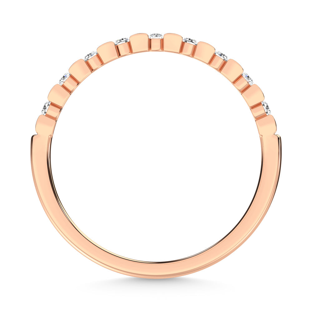 14K Rose Gold 1/8 Ct.Tw. Diamond Stackable Band  Picasso Gold & Diamond Jewelry