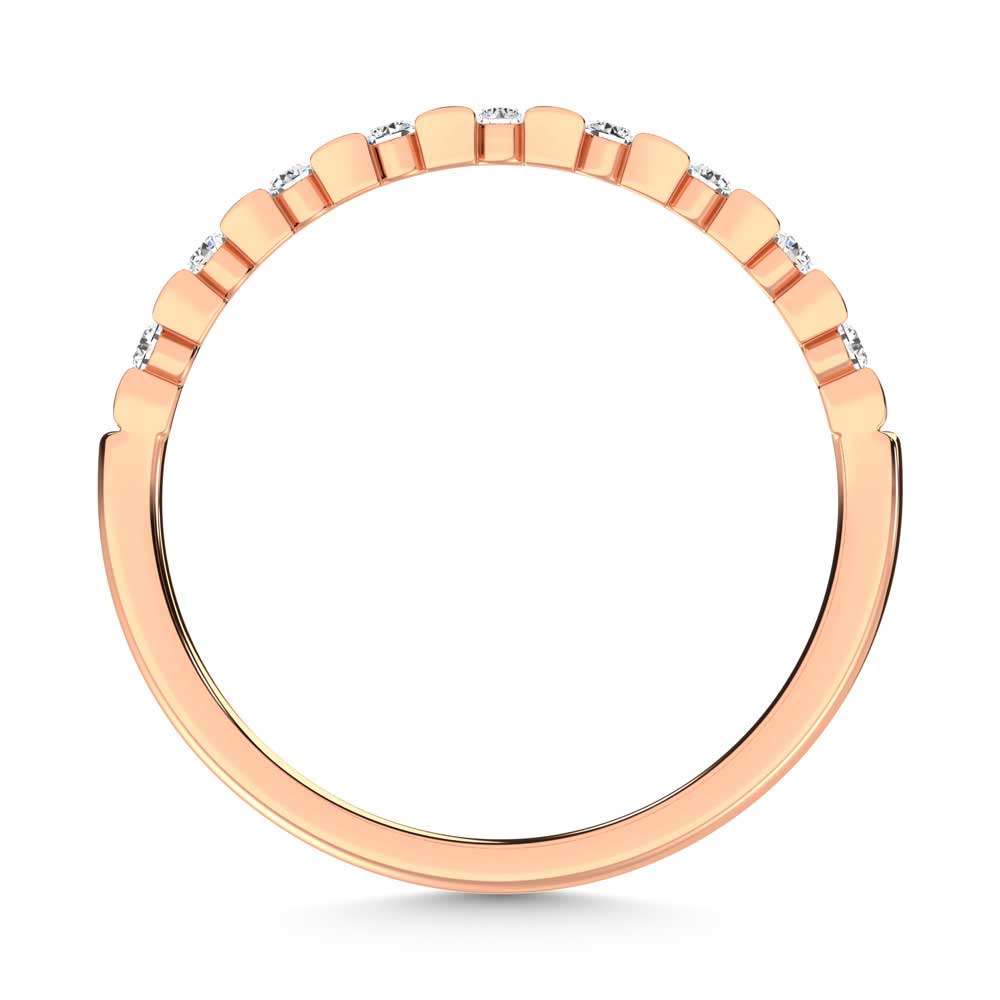 14K Rose Gold 1/8 Ct.Tw. Diamond Stackable Band  Picasso Gold & Diamond Jewelry