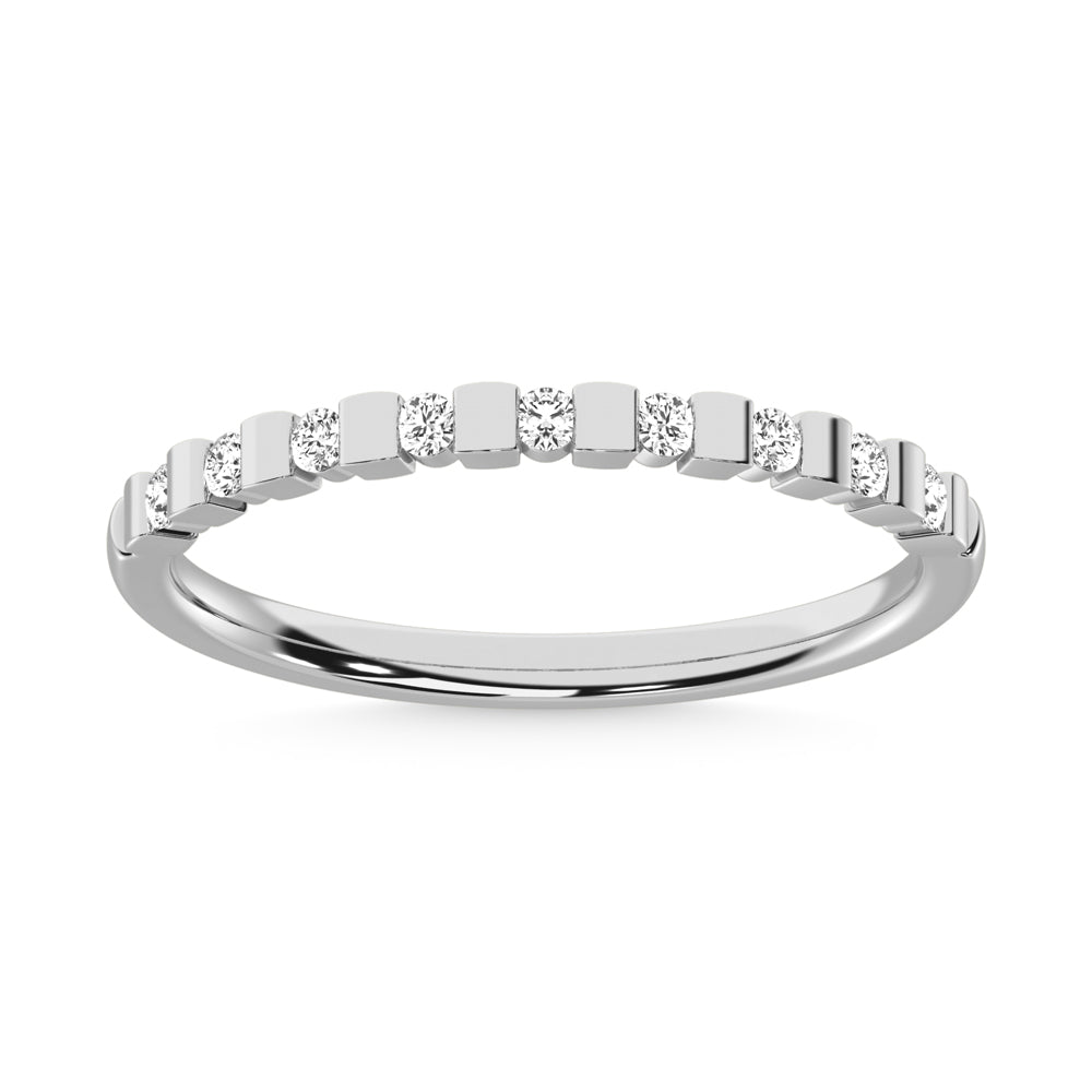 14K White Gold 1/8 Ct.Tw. Diamond Stackable Band