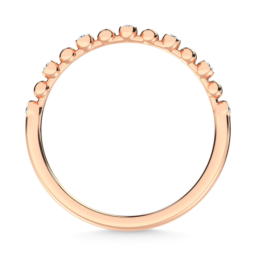 14K Rose Gold 1/10 Ct.Tw. Diamond Stackable Band  Picasso Gold & Diamond Jewelry