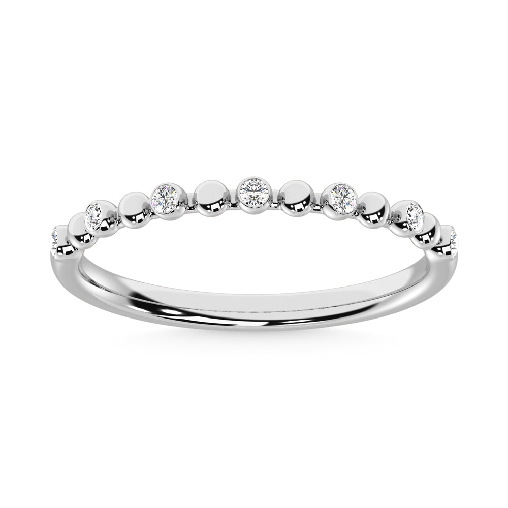14K White Gold 1/10 Ct.Tw. Diamond Stackable Band