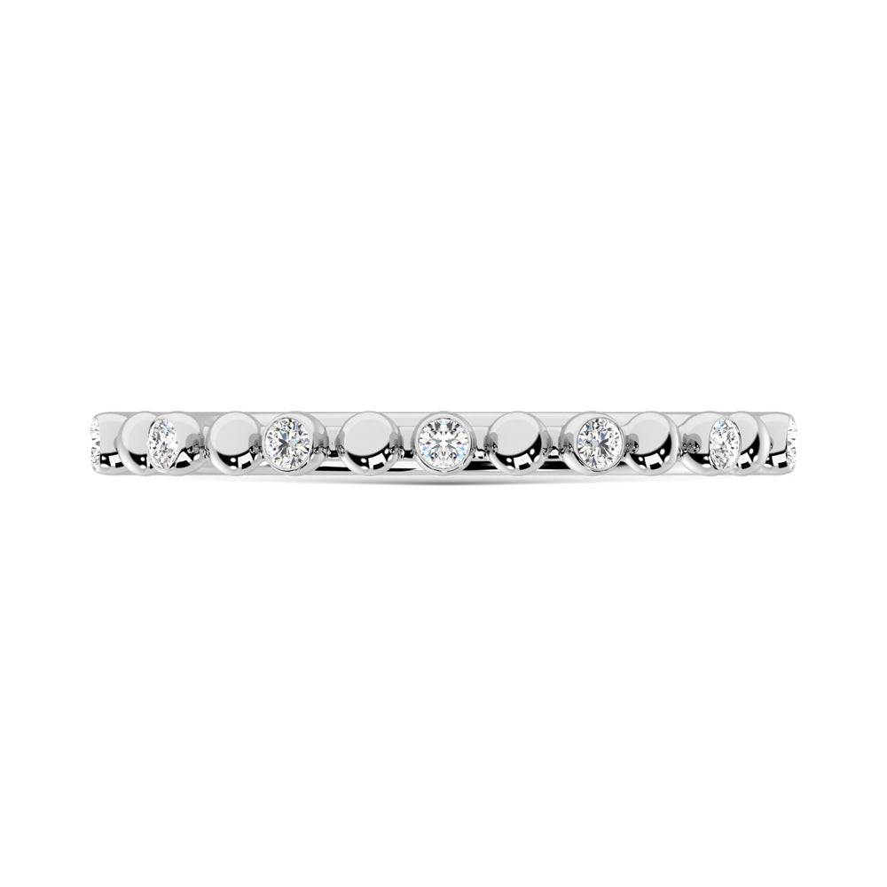 14K White Gold 1/10 Ct.Tw. Diamond Stackable Band