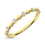 14K Yellow Gold 1/10 Ct.Tw. Diamond Stackable Band  Picasso Gold & Diamond Jewelry