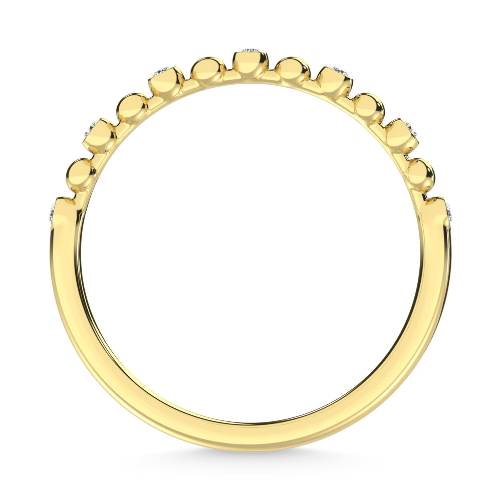 14K Yellow Gold 1/10 Ct.Tw. Diamond Stackable Band  Picasso Gold & Diamond Jewelry
