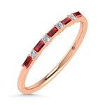 14K Rose Gold 1/5 Ct.Tw. Diamond and Ruby Stackable Band  Picasso Gold & Diamond Jewelry