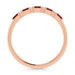 14K Rose Gold 1/5 Ct.Tw. Diamond and Ruby Stackable Band  Picasso Gold & Diamond Jewelry