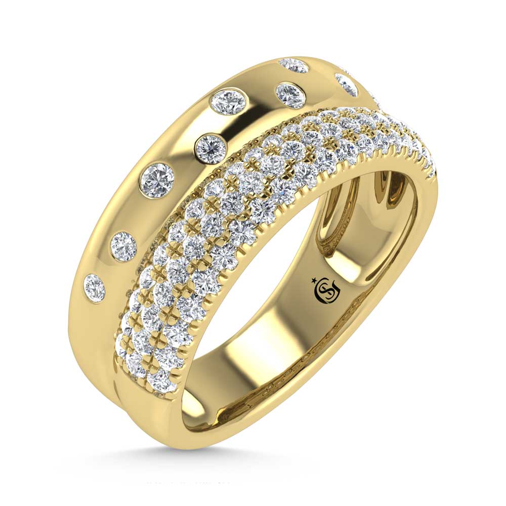 14K Yellow Gold  Diamond 5/8 Ct.Tw. Fashion Band  Picasso Gold & Diamond Jewelry