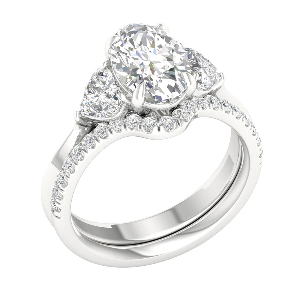 14K 3.25CT Certified Lab Grown Diamond Bridal Ring - Picasso Gold & Diamond Jewelry