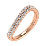 14K Rose Gold Lab Grown Diamond 3/8 ct. tw. Fashion Band, detailed angle view