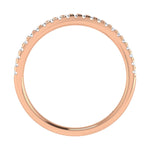 14K Rose Gold Lab Grown Diamond 3/8 ct. tw. Fashion Band, top view of the diamonds