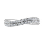 Fashion band in 14K White Gold with lab-grown diamond 3/8 Ct., angled view highlighting the setting.