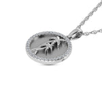 14K White Gold 1/6 Ct.Tw. Diamond Sea Of Life palm Tree Pendant  Picasso Gold & Diamond Jewelry
