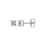 Platinum 2 CTW Princess-Cut Natural Diamond Stud Earrings - Picasso Gold & Diamond Jewelry
