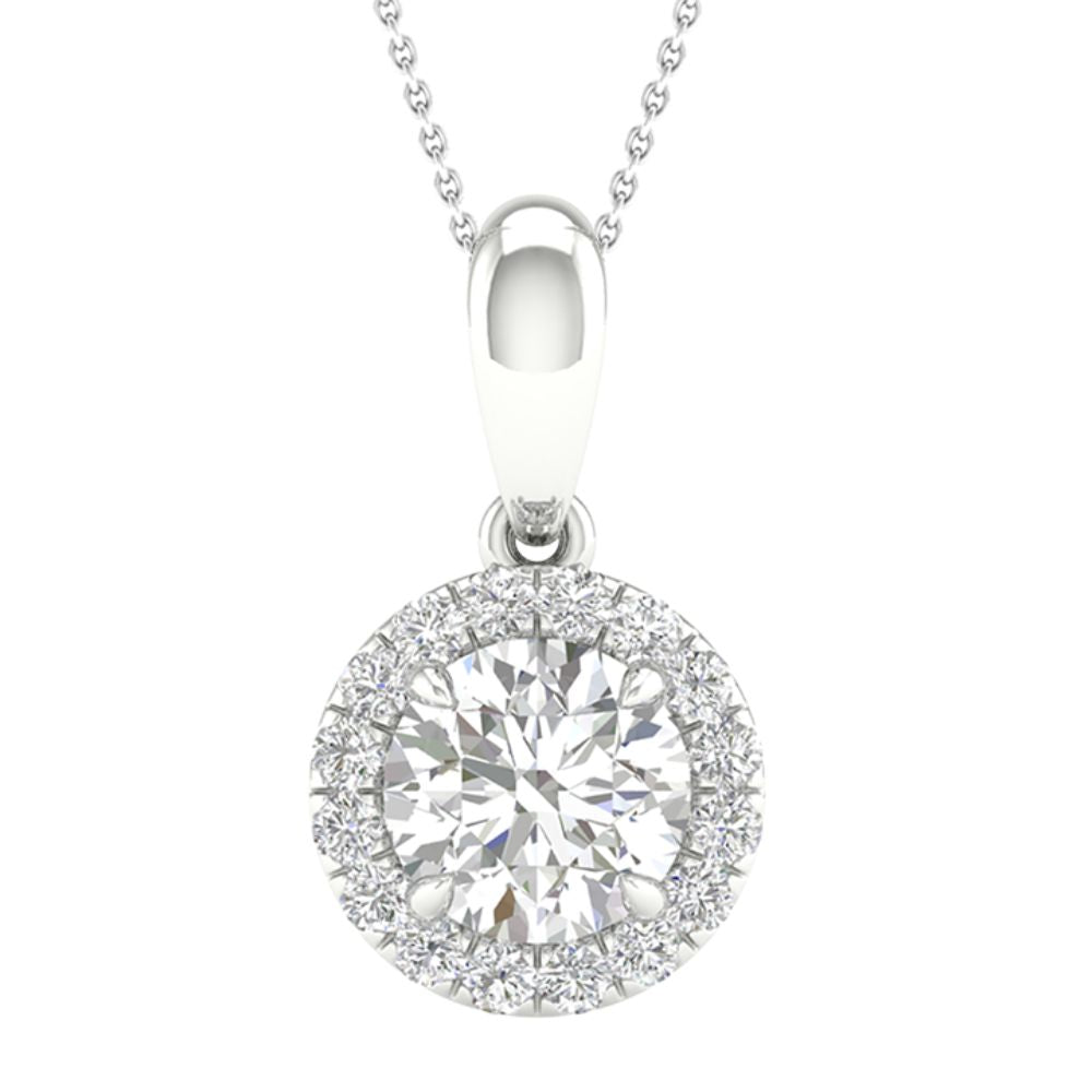 14K 1.13CT Certified Lab Grown Diamond Pendant - Picasso Gold & Diamond Jewelry