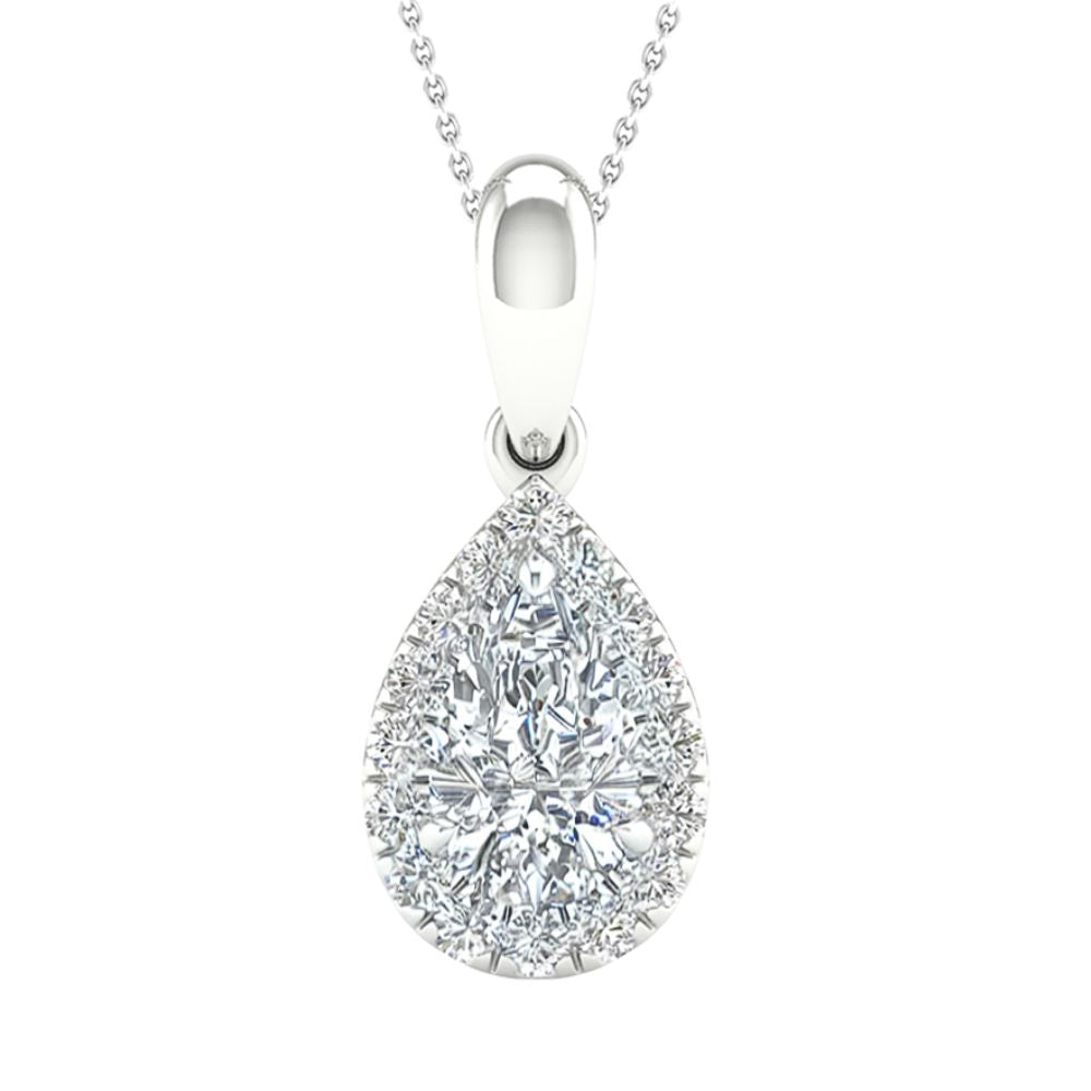 14K 1.13CT Certified Lab Grown Diamond Pendant - Picasso Gold & Diamond Jewelry