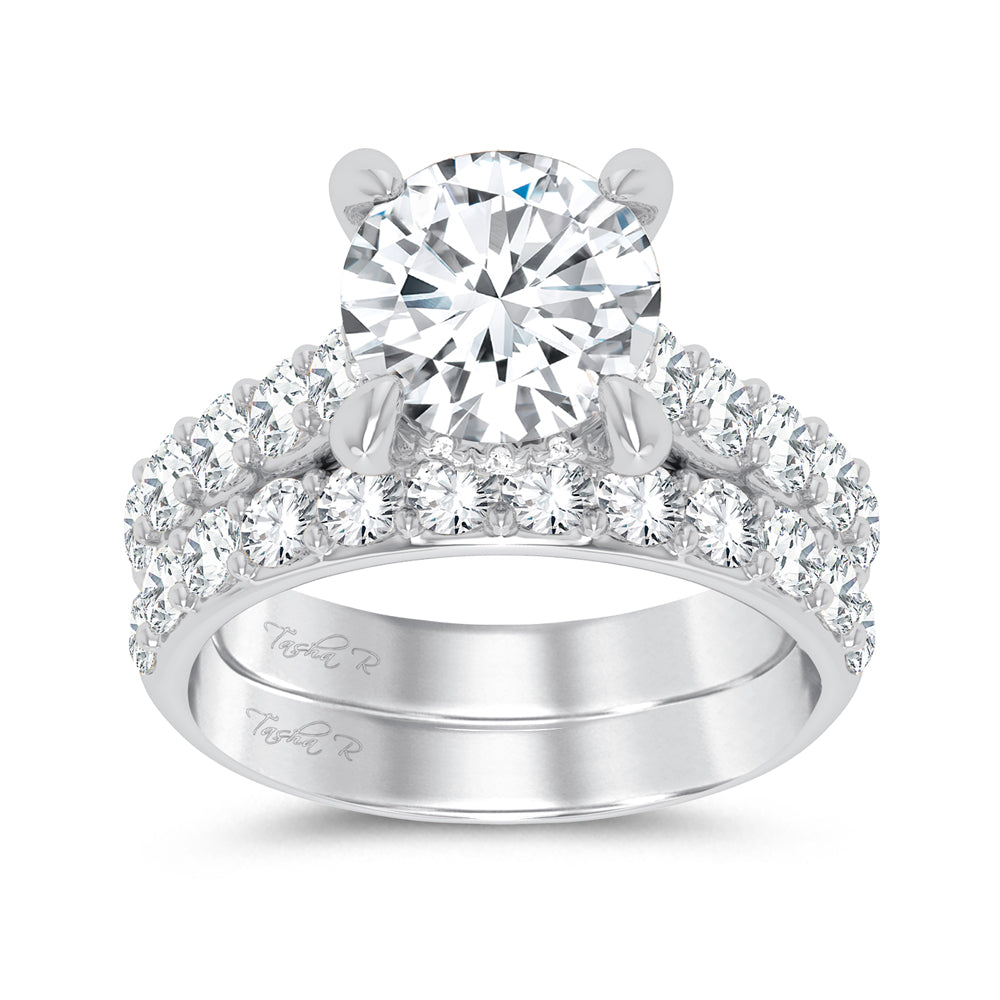 14K 5.00CT Certified Lab Grown Diamond Bridal Ring - Picasso Gold & Diamond Jewelry