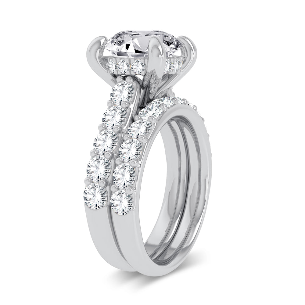 14K 5.00CT Certified Lab Grown Diamond Bridal Ring - Picasso Gold & Diamond Jewelry