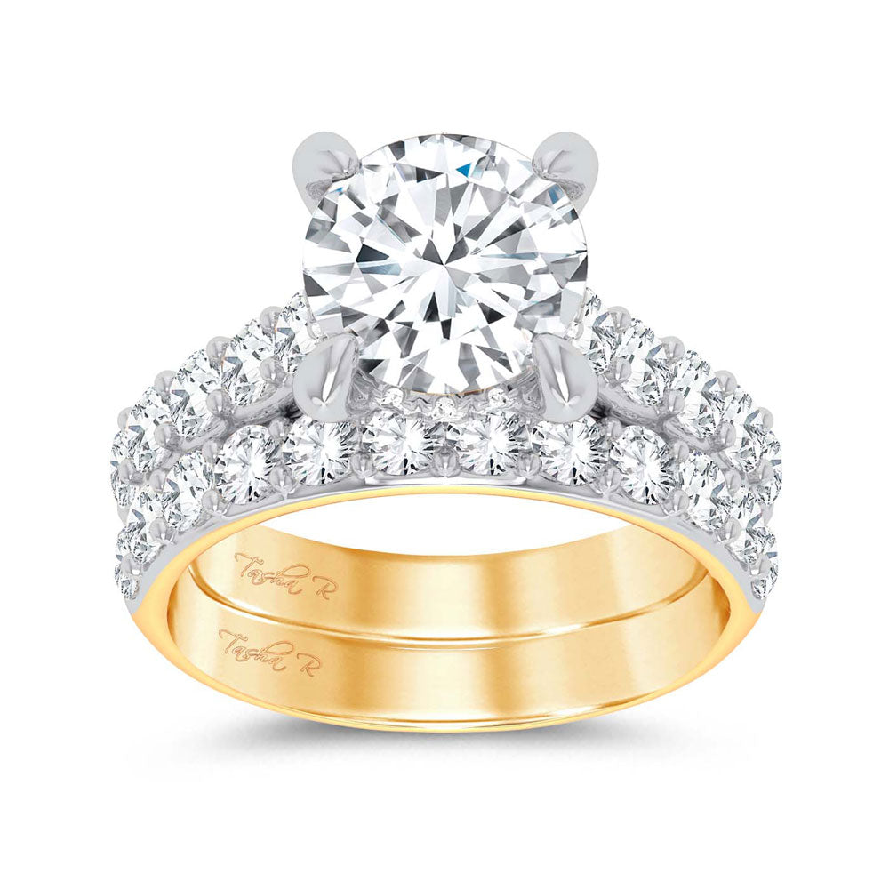 14K 5.00CT Certified Lab Grown Diamond Bridal Ring - Picasso Gold & Diamond Jewelry