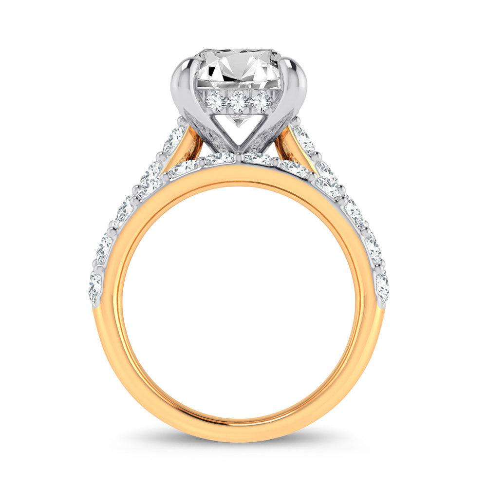 14K 5.00CT Certified Lab Grown Diamond Bridal Ring - Picasso Gold & Diamond Jewelry