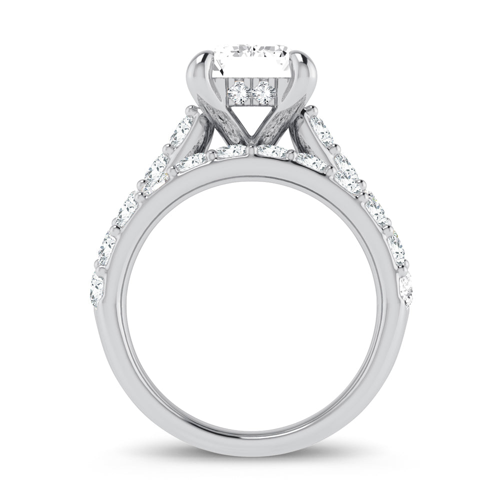 14K 5.00CT Certified Lab Grown Diamond Bridal Ring - Picasso Gold & Diamond Jewelry