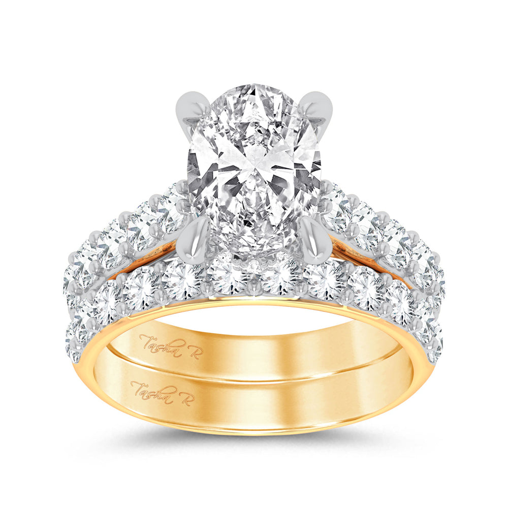 14K 5.00CT Certified Lab Grown Diamond Bridal Ring - Picasso Gold & Diamond Jewelry