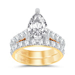 14K 5.00CT Certified Lab Grown Diamond Bridal Ring - Picasso Gold & Diamond Jewelry