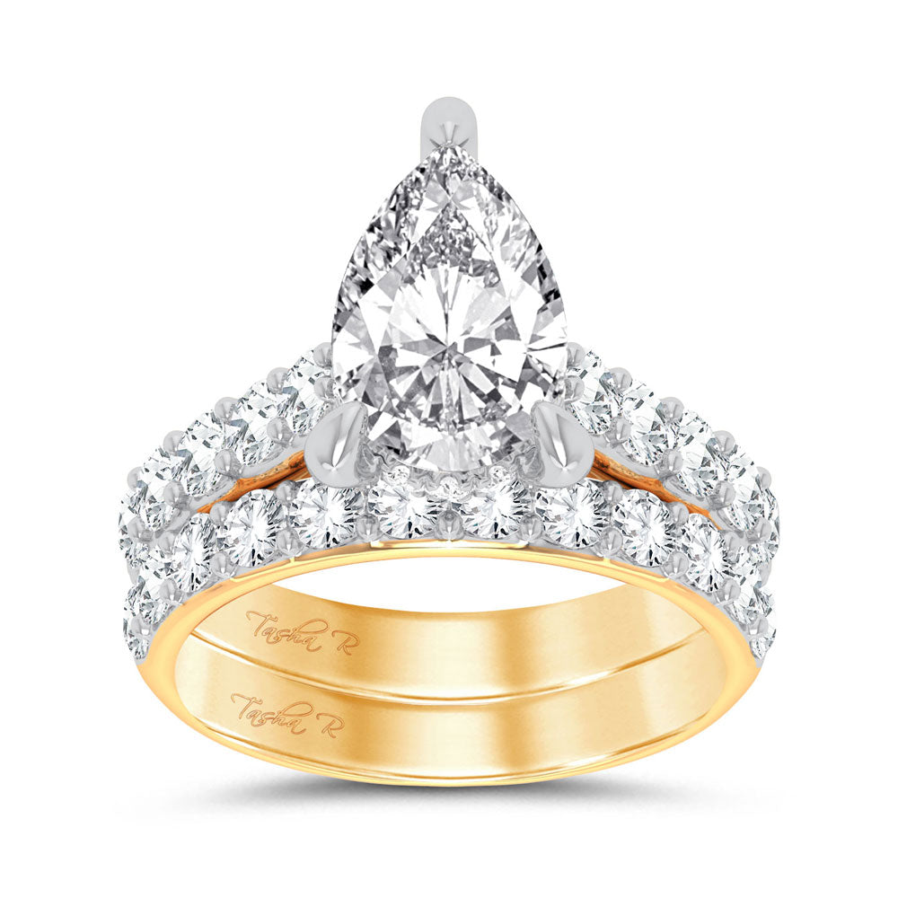 14K 5.00CT Certified Lab Grown Diamond Bridal Ring - Picasso Gold & Diamond Jewelry