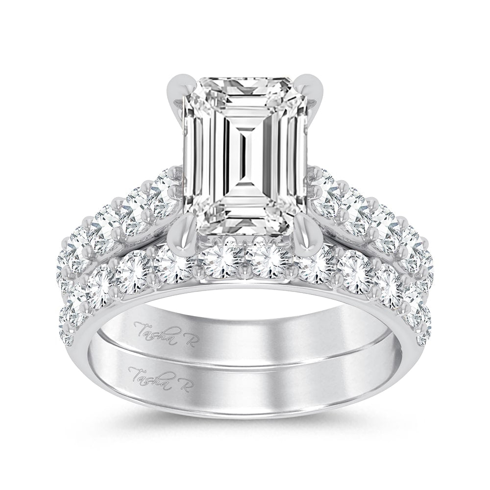 14K 5.00CT Certified Lab Grown Diamond Bridal Ring - Picasso Gold & Diamond Jewelry